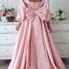 Rochie lunga ocazie tafta Adelais long roz