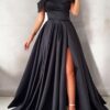 Rochie lunga ocazie tafta Like a Princess negru